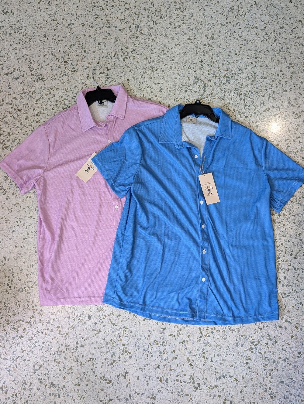 Bundle Of 2 NWT Aloha Men's Button Down Shirts